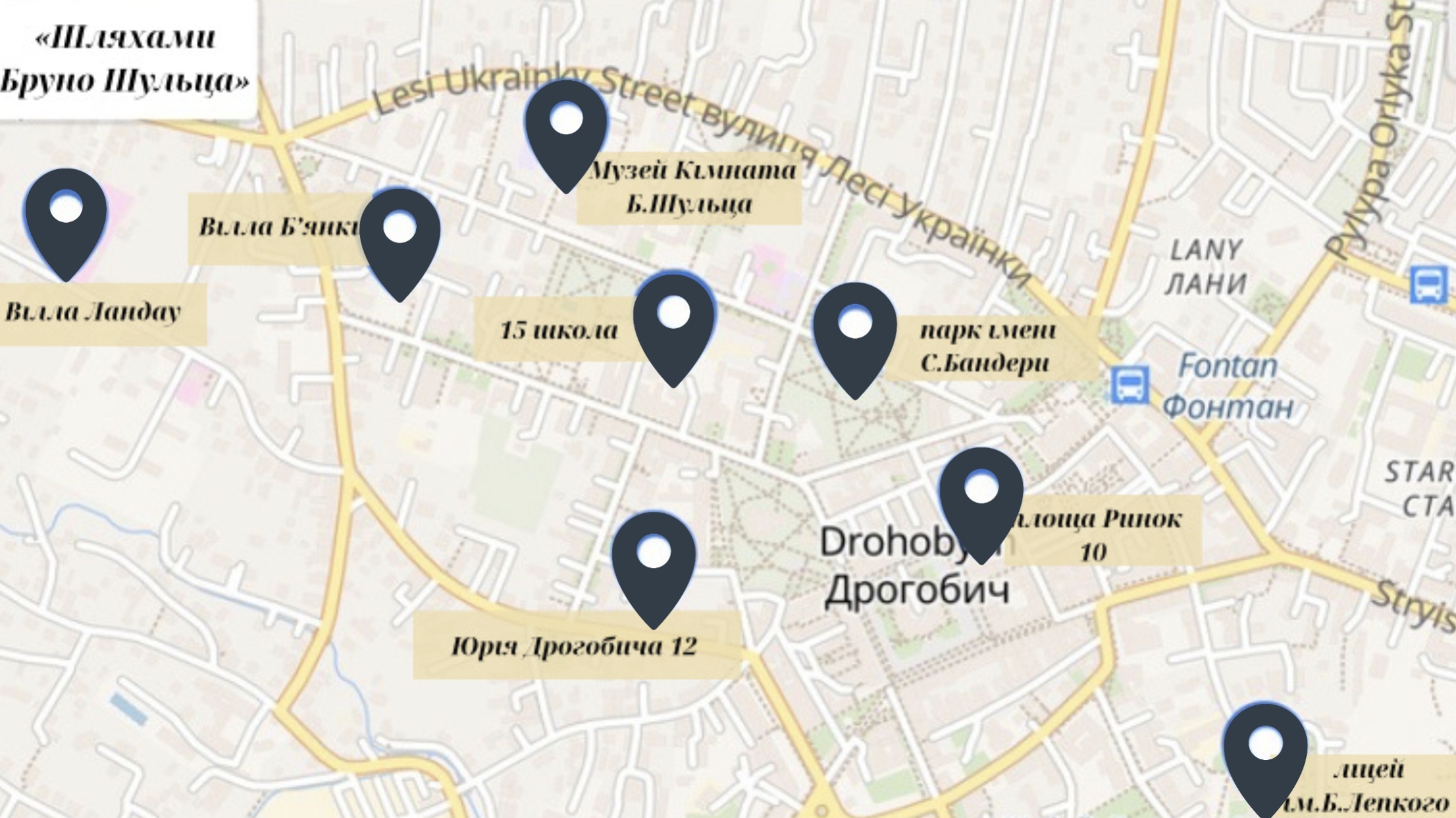 Мапа Дрогобича